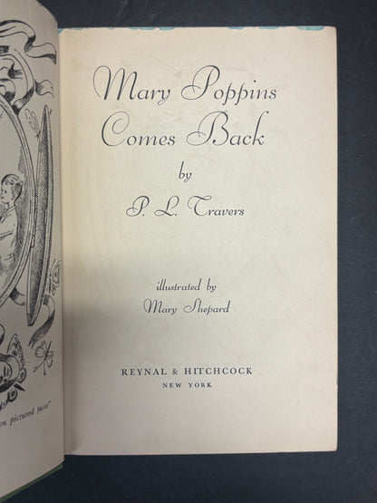 Mary Poppins Comes Back - P. L. Cravers - 1st American Edition - 1935