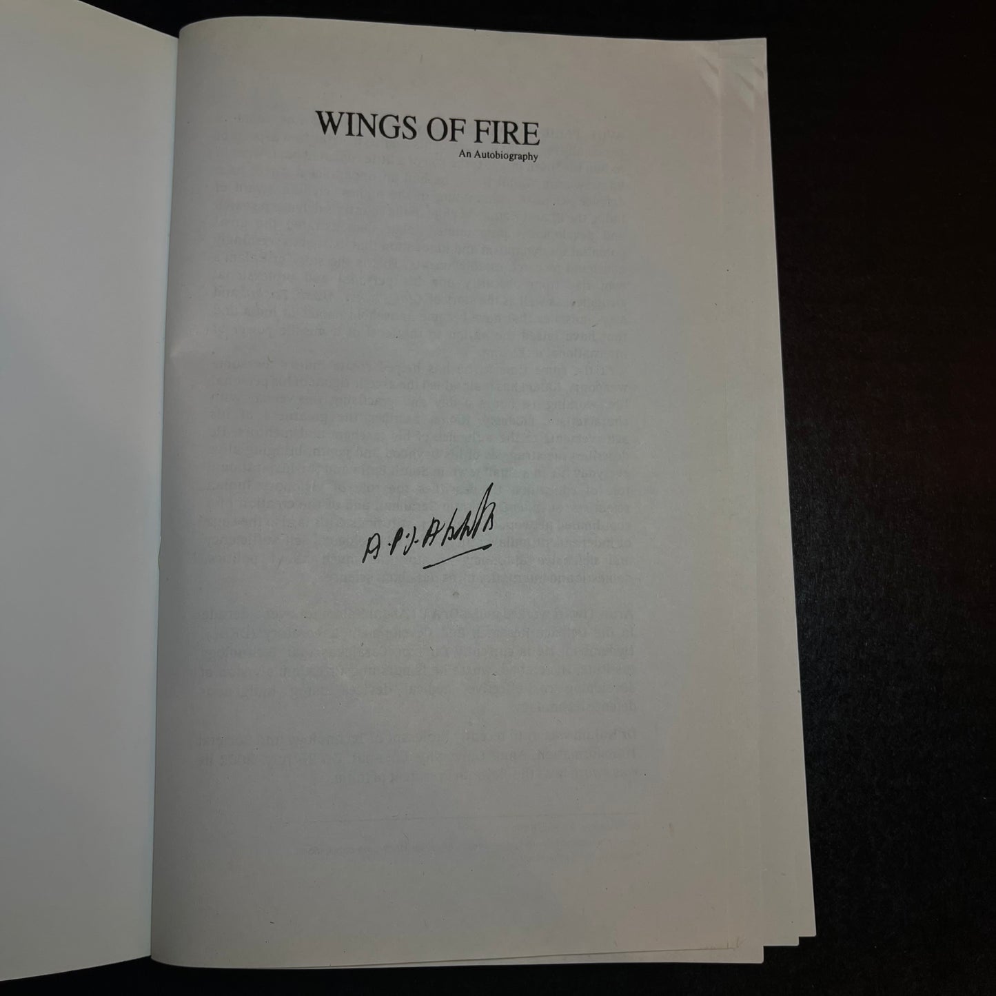 Wings of Fire - APJ Abdul Kalam - Signed Copy - 2006