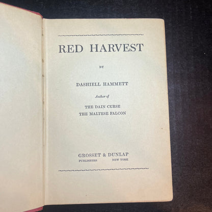 Red Harvest - Dashiell Hammett - 3rd Print Scarce - 1831