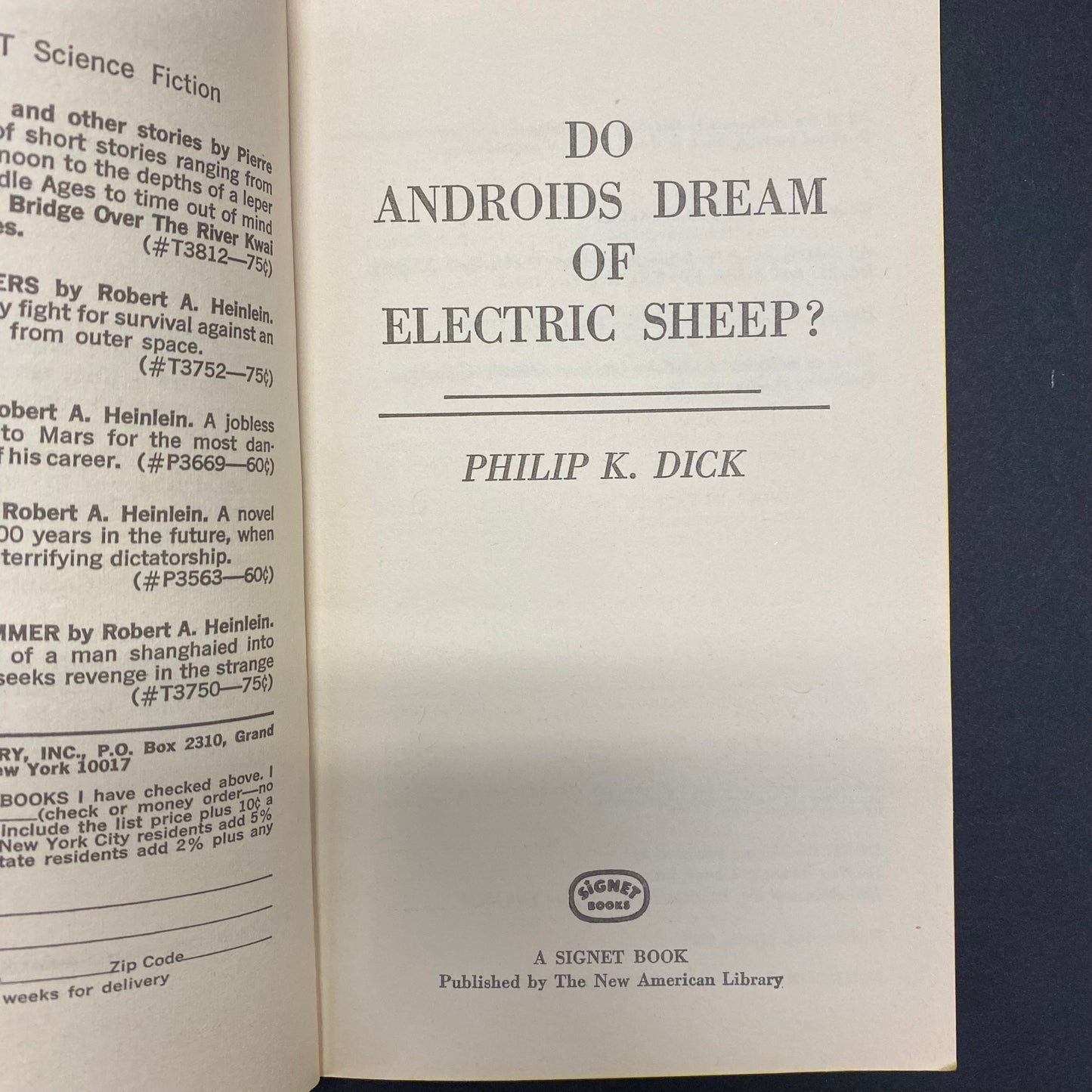 Do Androids Dream of Electric Sheep? - Philip K. Dick - 1st Thus - 1969