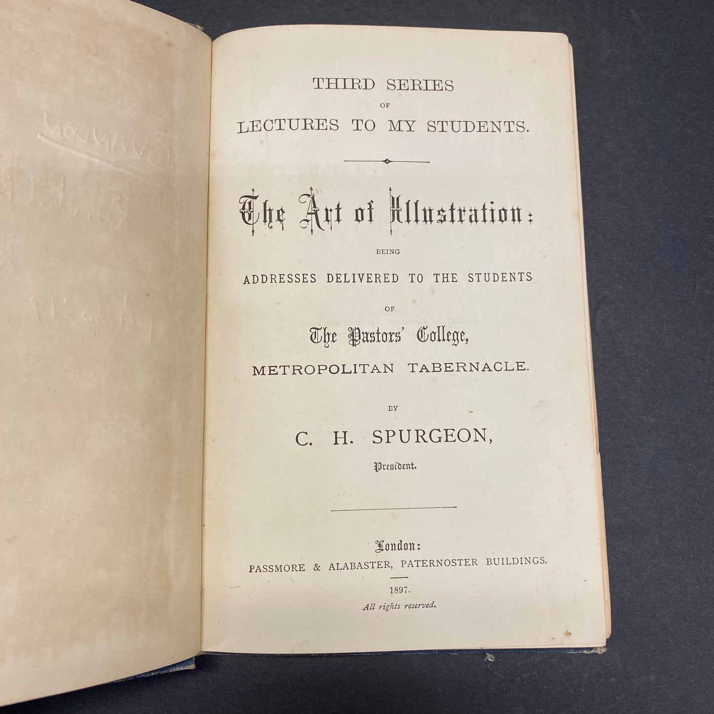 The Art of Illustration - C. H. Spurgeon - Scarce - 1897