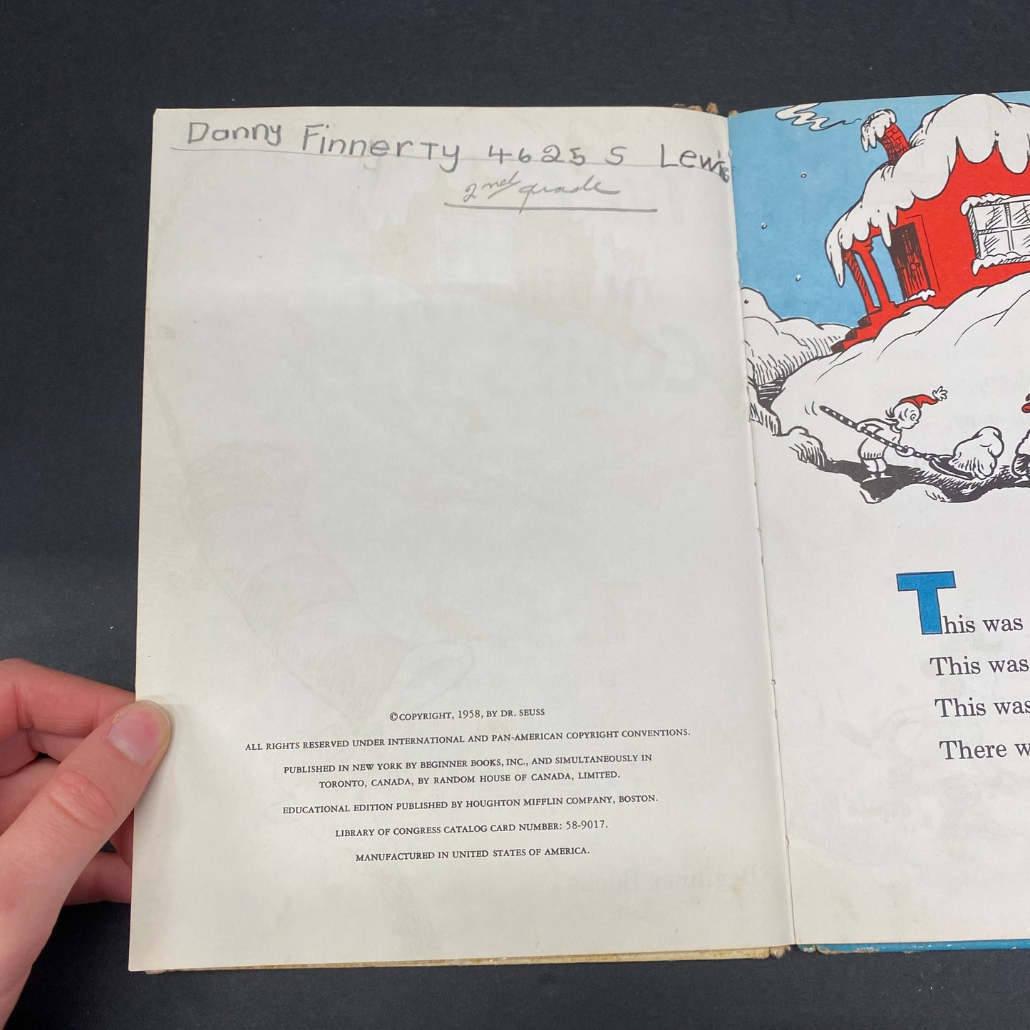 The Cat in the Hat Comes Back - Dr. Seuss - Early Printing - 1958