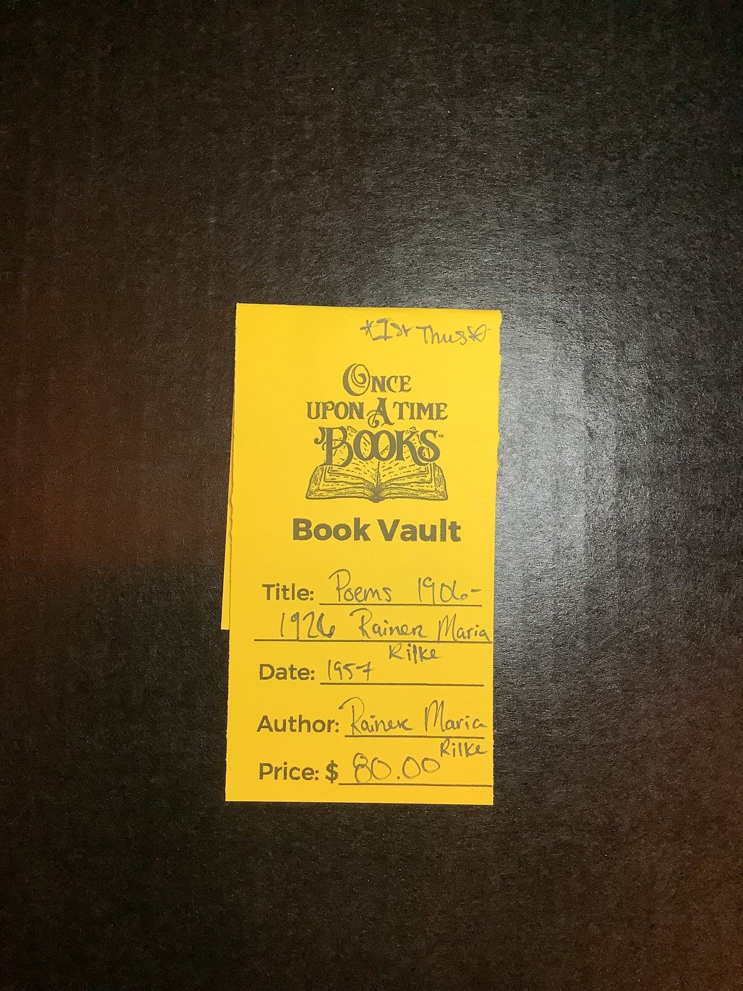 Poems 1906 - 1926 Rainer Maria Rilke - Rainer Maria Rilke - 1st Thus - 1957