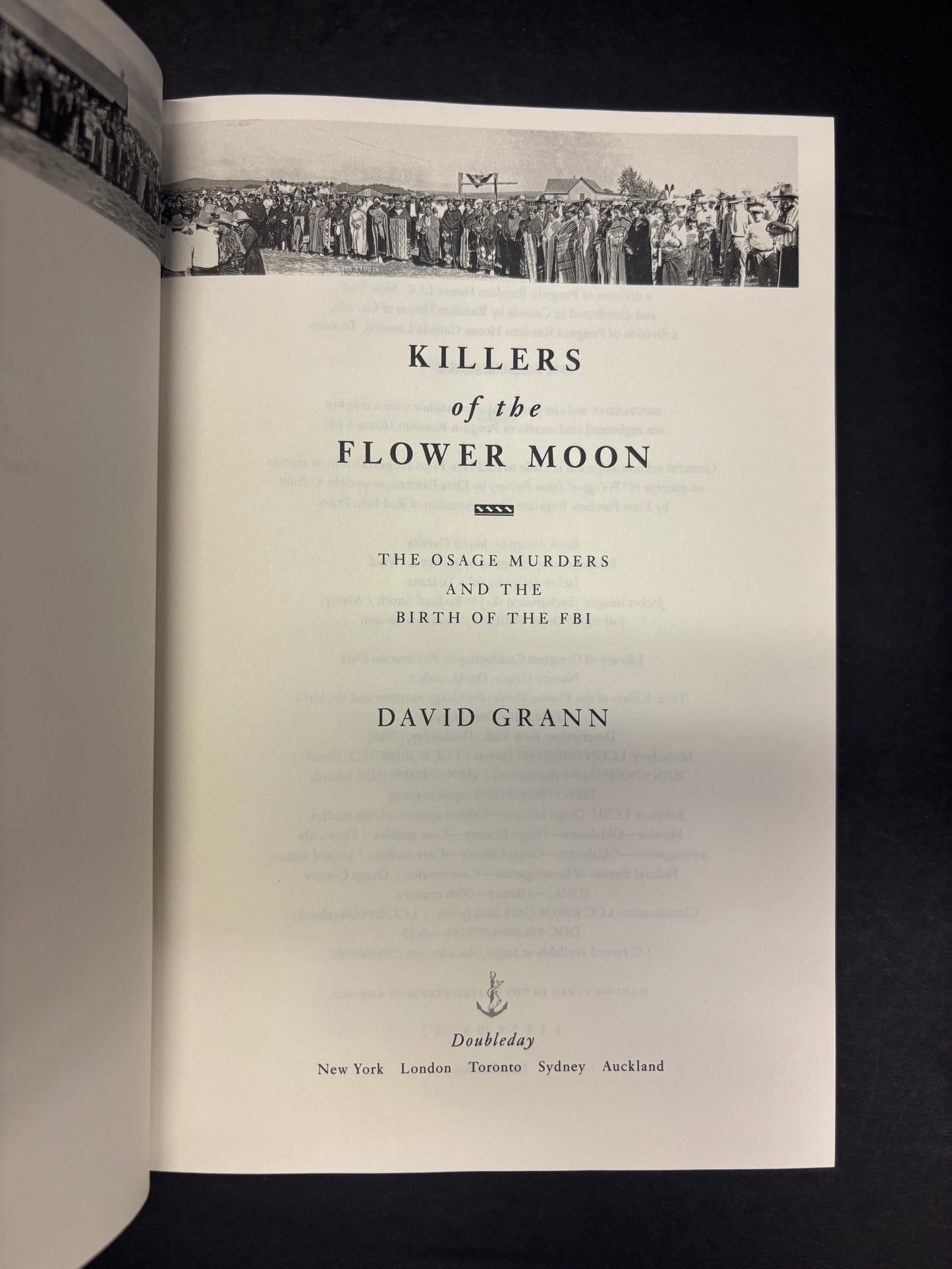 Killers of the Flower Moon - David Grann - 1st Edition - 2017
