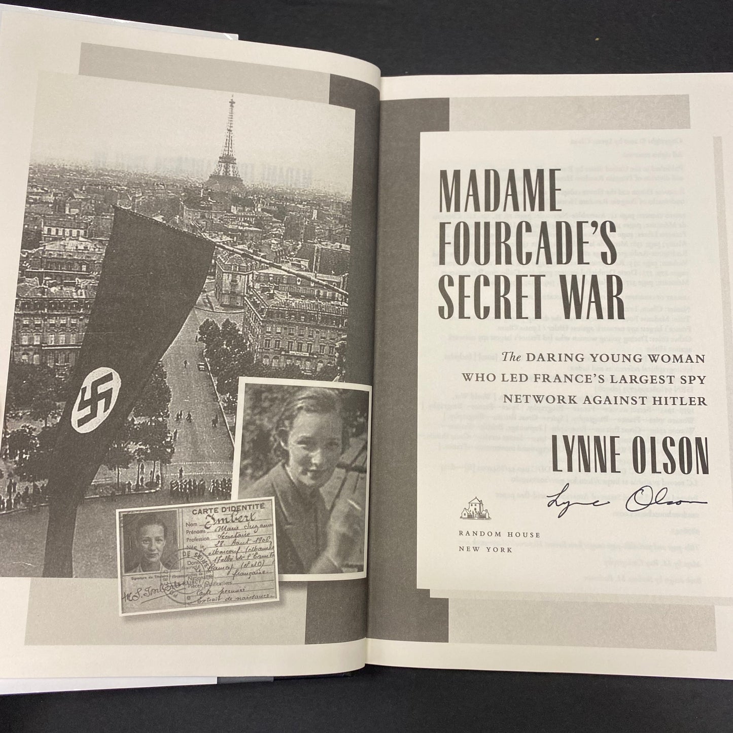 Madame Fourcade's Secret War - Lynne Olson - Signed - 2019