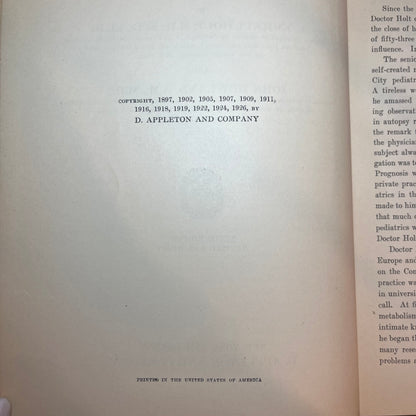 Diseases of Infancy and Childhood - Holt and Howland - 1928