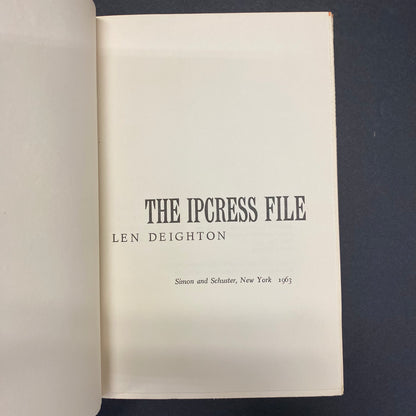 The IPCRESS File - Len Deighton - Possible Book Club Edition - 1963