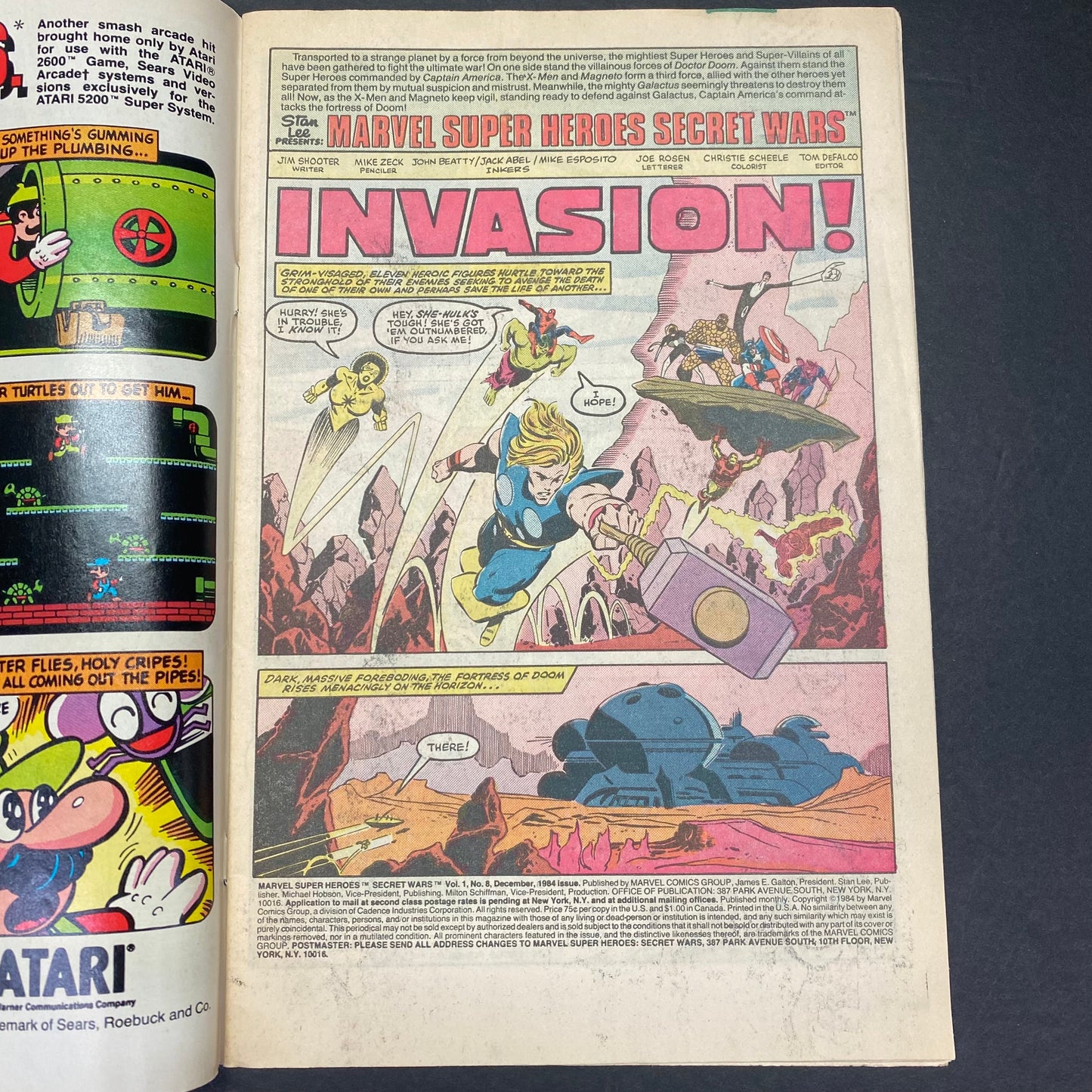 Secret Wars - Jim Shooter - Origin of the Black Symbiote Suit - 1984