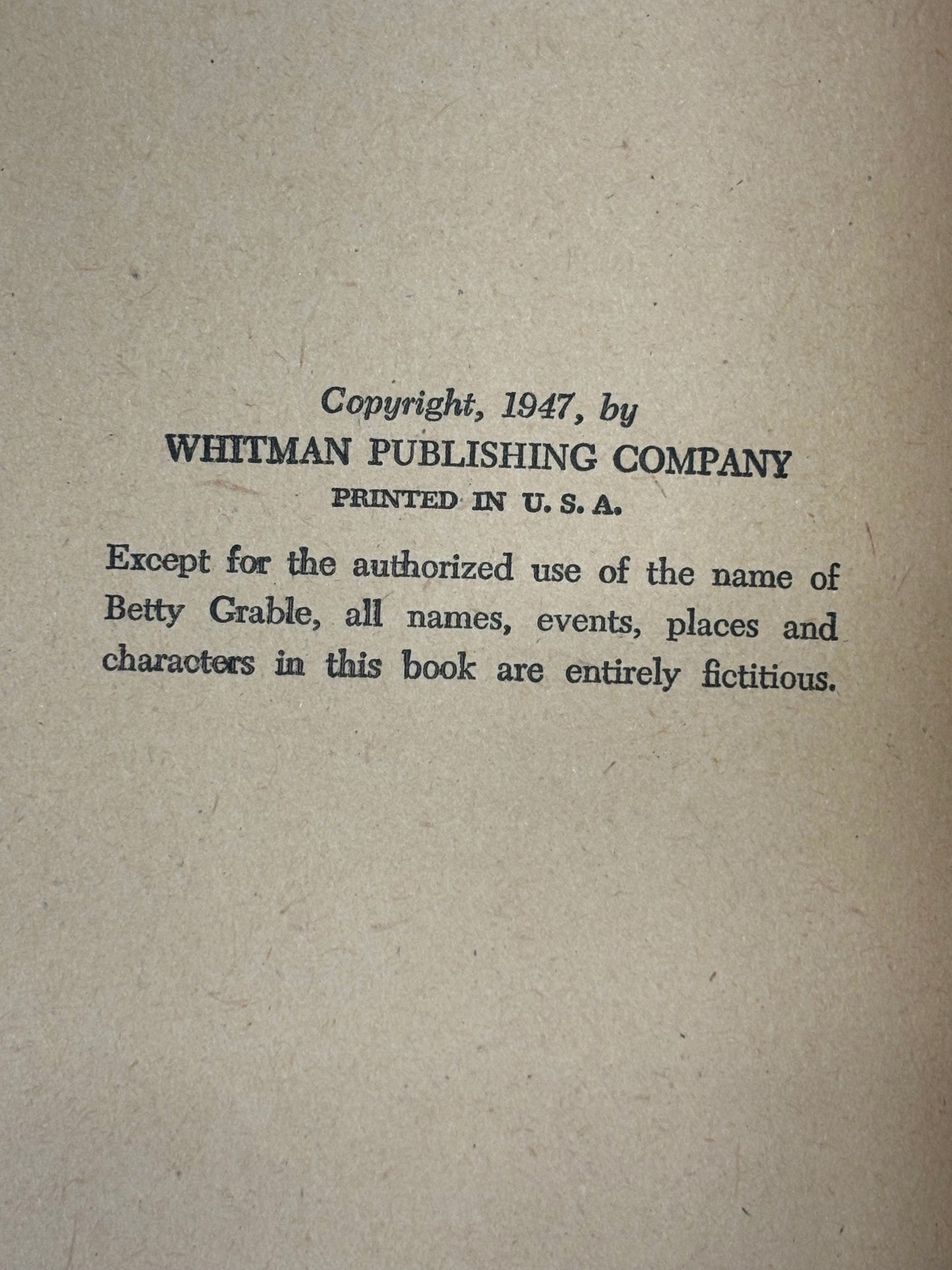 Betty Grable and the House of Cobwebs - Kathryn Heisenfelt - Possible Reprint - 1947