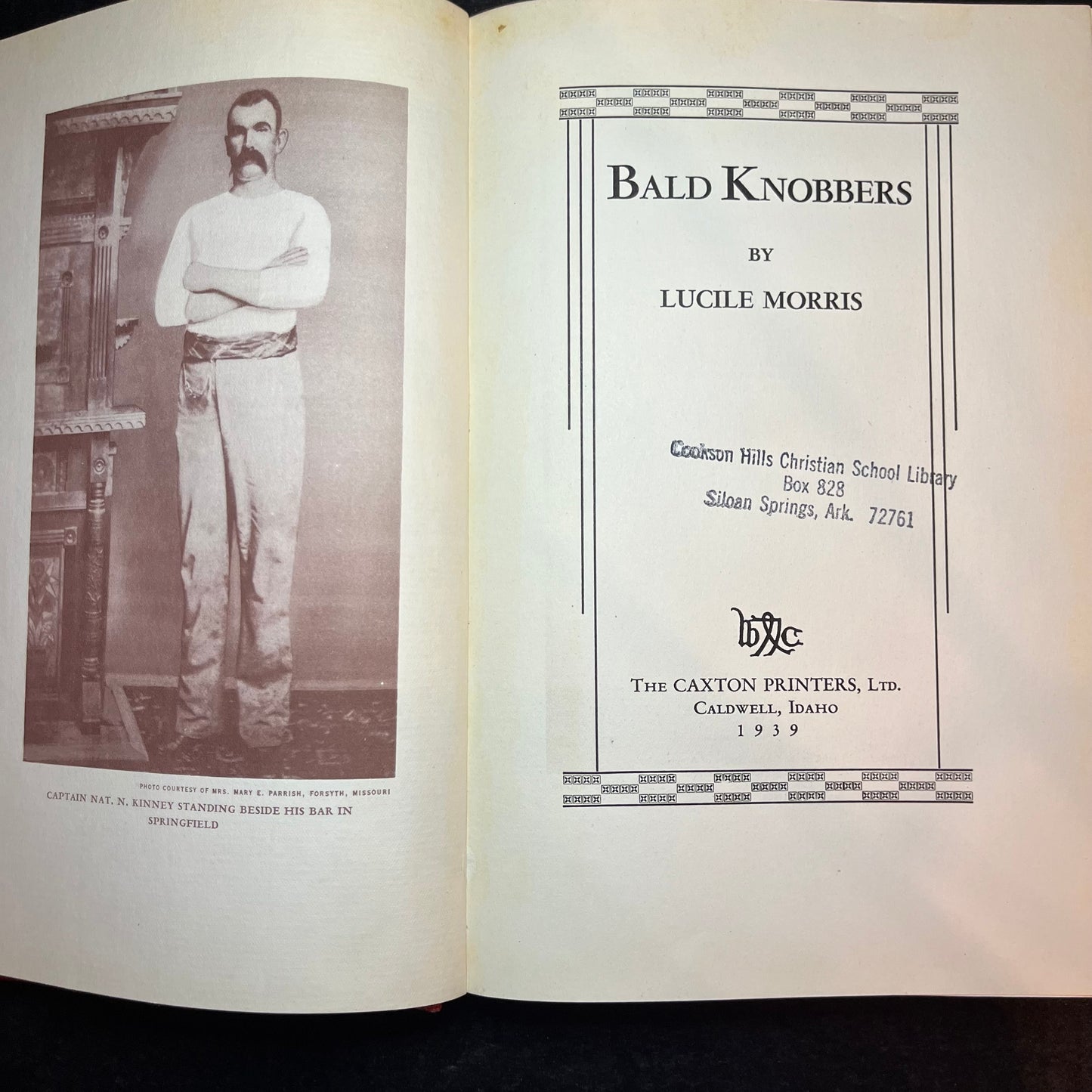 Bald Knobbers - Lucile Morris - 1st Edition - 1939