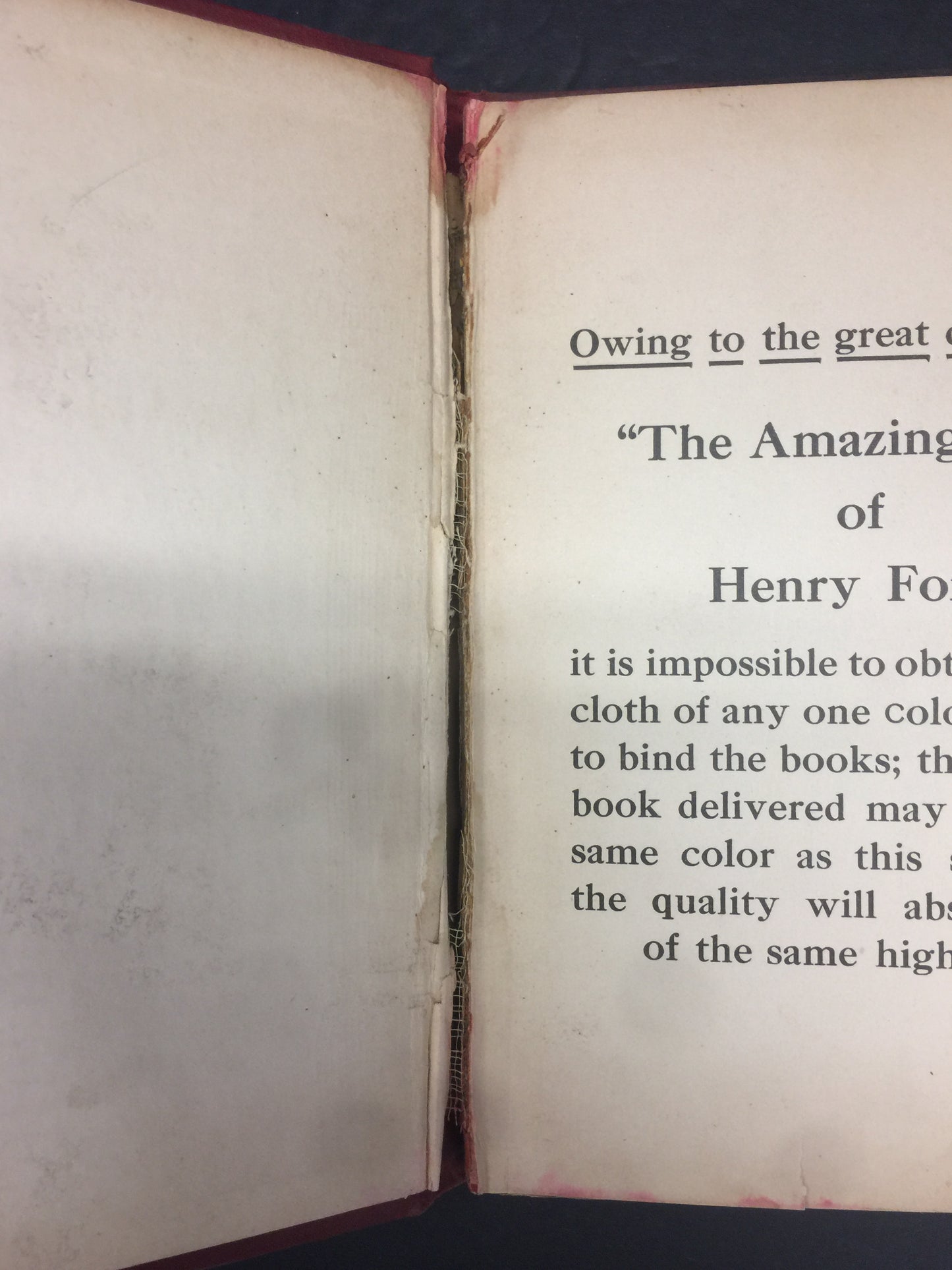 The Amazing Story of Henry Ford - James Martin Miller - Salesman Dummy - 1922