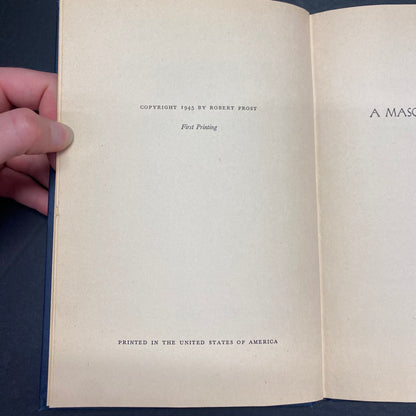 A Masque of Reason - Robert Frost - 1st Edition - 1945