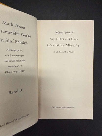 Mark Twain Gesammelte Werke - Mark Twain - 5 Volumes - 1967