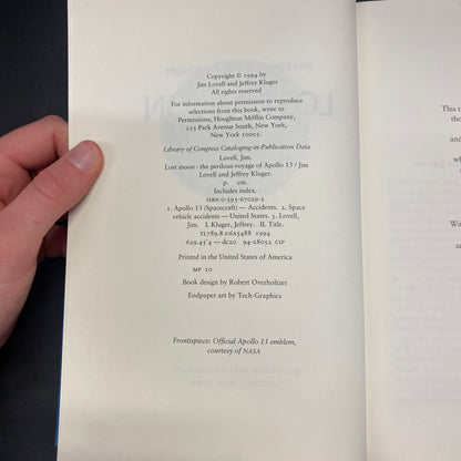 Lost Moon - Jim Lovell and Jeffrey Kluger - Signed - 1994