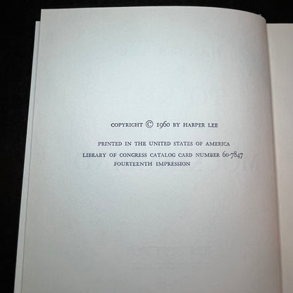 To Kill A Mockingbird - Harper Lee - 14th Printing - 1960