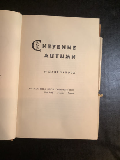 Cheyenne Autumn - Mari Sandoz - 3rd Print - 1953