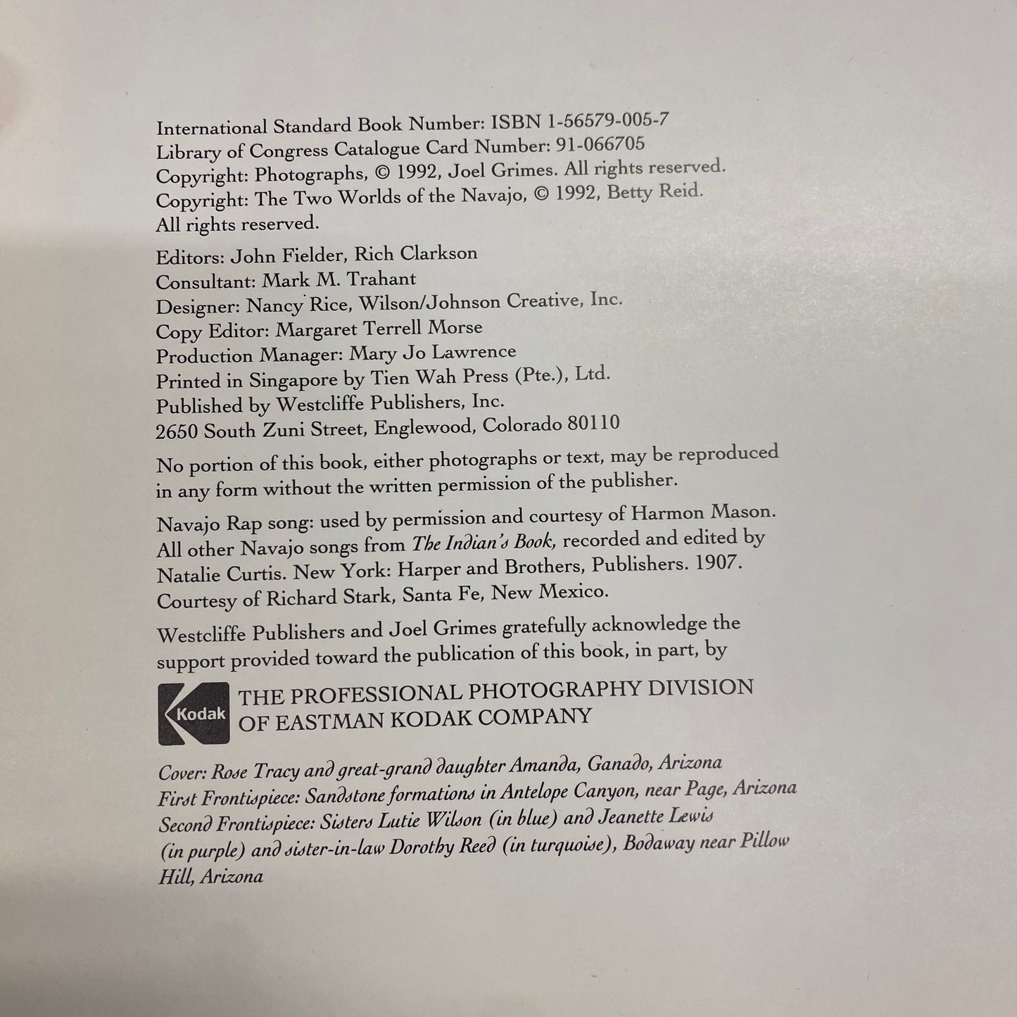 Navajo: Portrait of a Nation - Joel Grimes - Signed - 1992