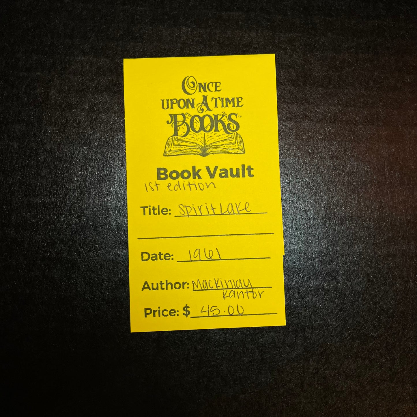 Spirit Lake - Mackinlay Kantor - 1st Edition - 1961