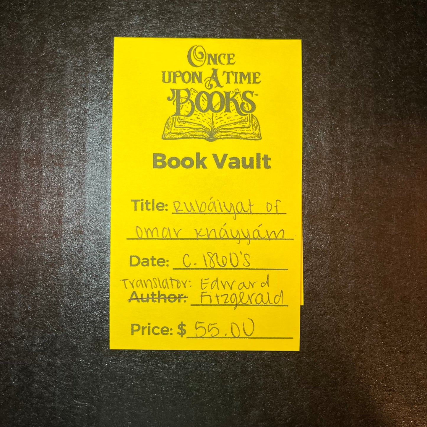 Rubáiyat of Omar Kháyyám - Edward Fitzgerald - c. 1860's