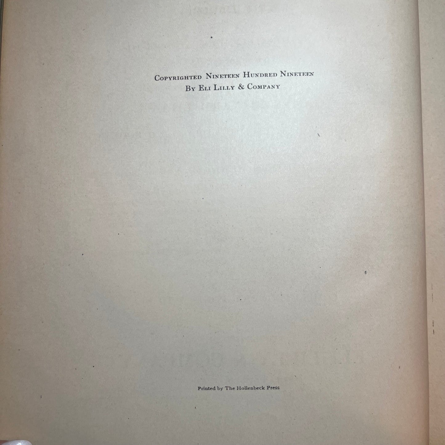 Hand Book of Pharmacy and Therapeutics - Lilly - 1919