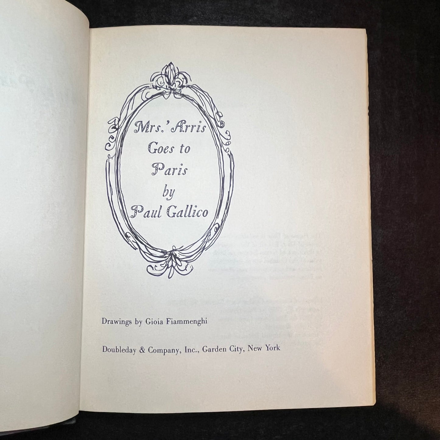 Mrs. 'Arris Goes To Paris - Paul Gallico - 1st American Edition - 1958