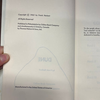 Dune - Frank Herbert - Early Book Club Edition - 1965