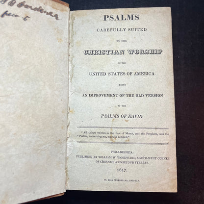 Psalms Carefully Suited to the Christian Worship - William W. Woodward - 1817