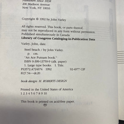 Steel Beach - John Varley - Signed - 1st Edition - 1992