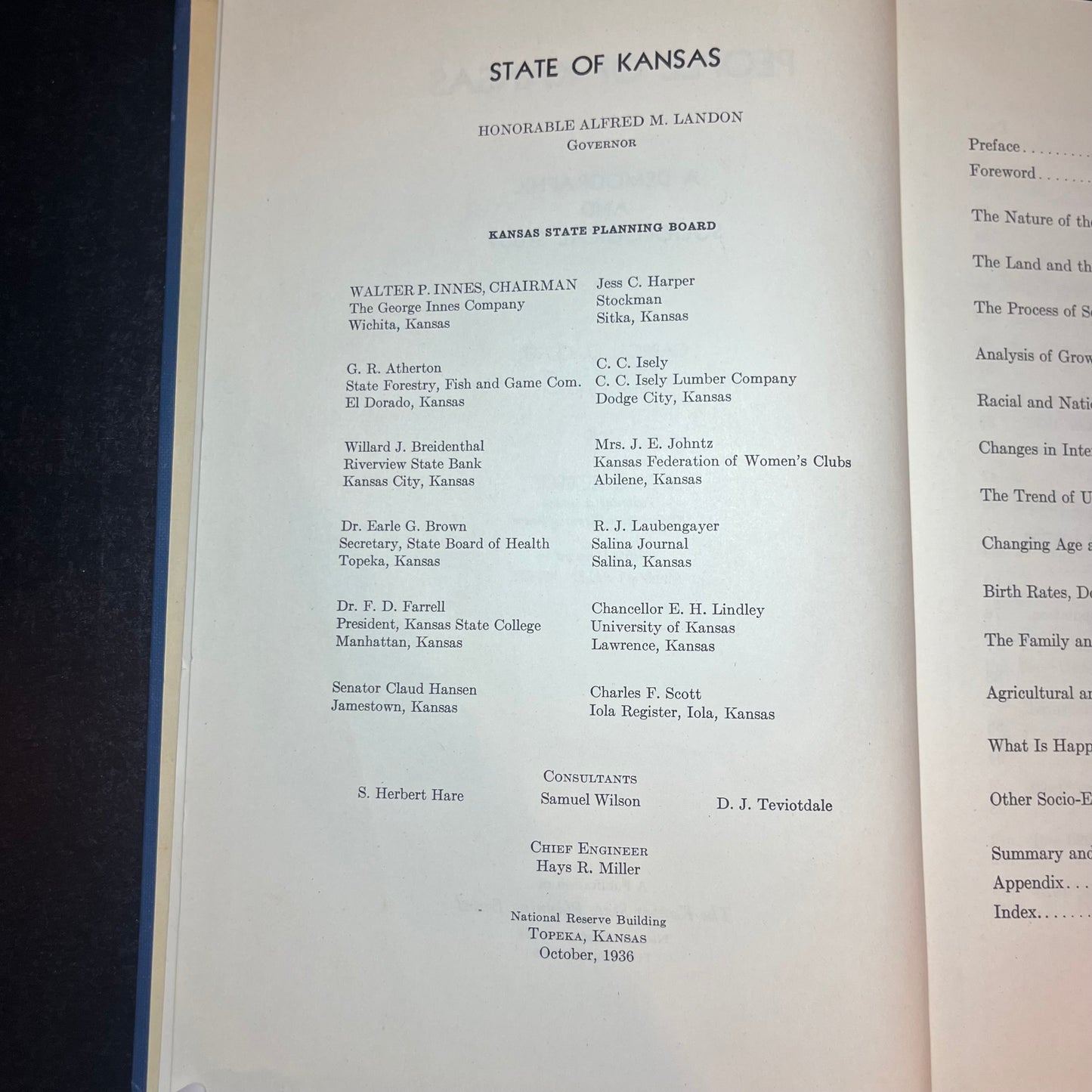 People of Kansas - Carroll D. Clark and Roy L. Roberts - Signed Copy - 1936