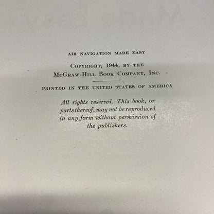 Air Navigation Made Easy - James Naidich and Harry Schor - 1st Edition - 1944
