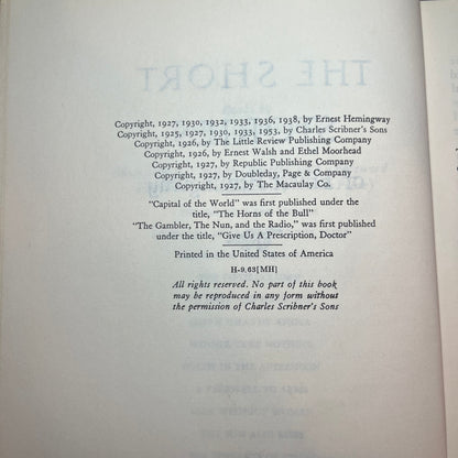 The Short Stories of Ernest Hemingway - Ernest Hemingway - 1953