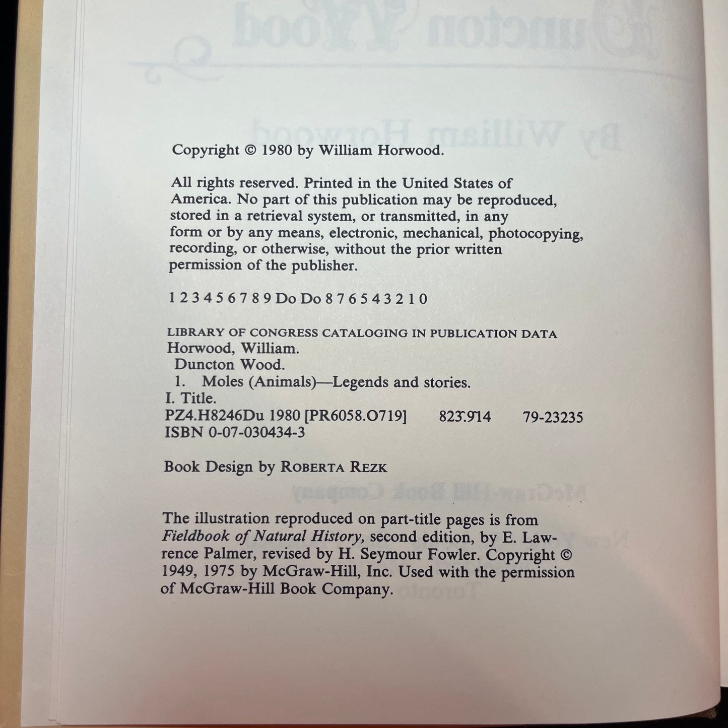 Duncton Wood - William Horwood - 1st Edition - 1980