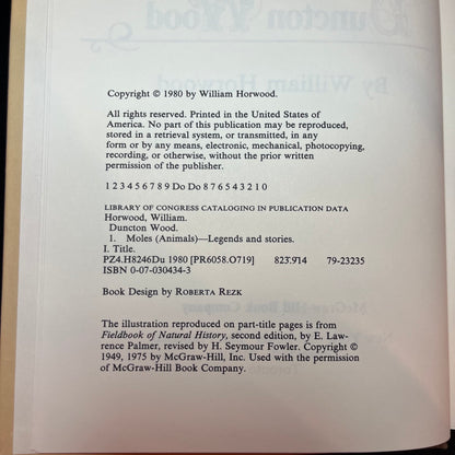 Duncton Wood - William Horwood - 1st Edition - 1980