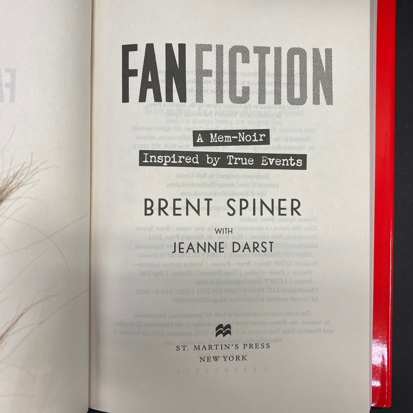 Fan Fiction: A Mem-Noir: Inspired by True Events - Brent Spiner - Signed - 1st Edition - 2021