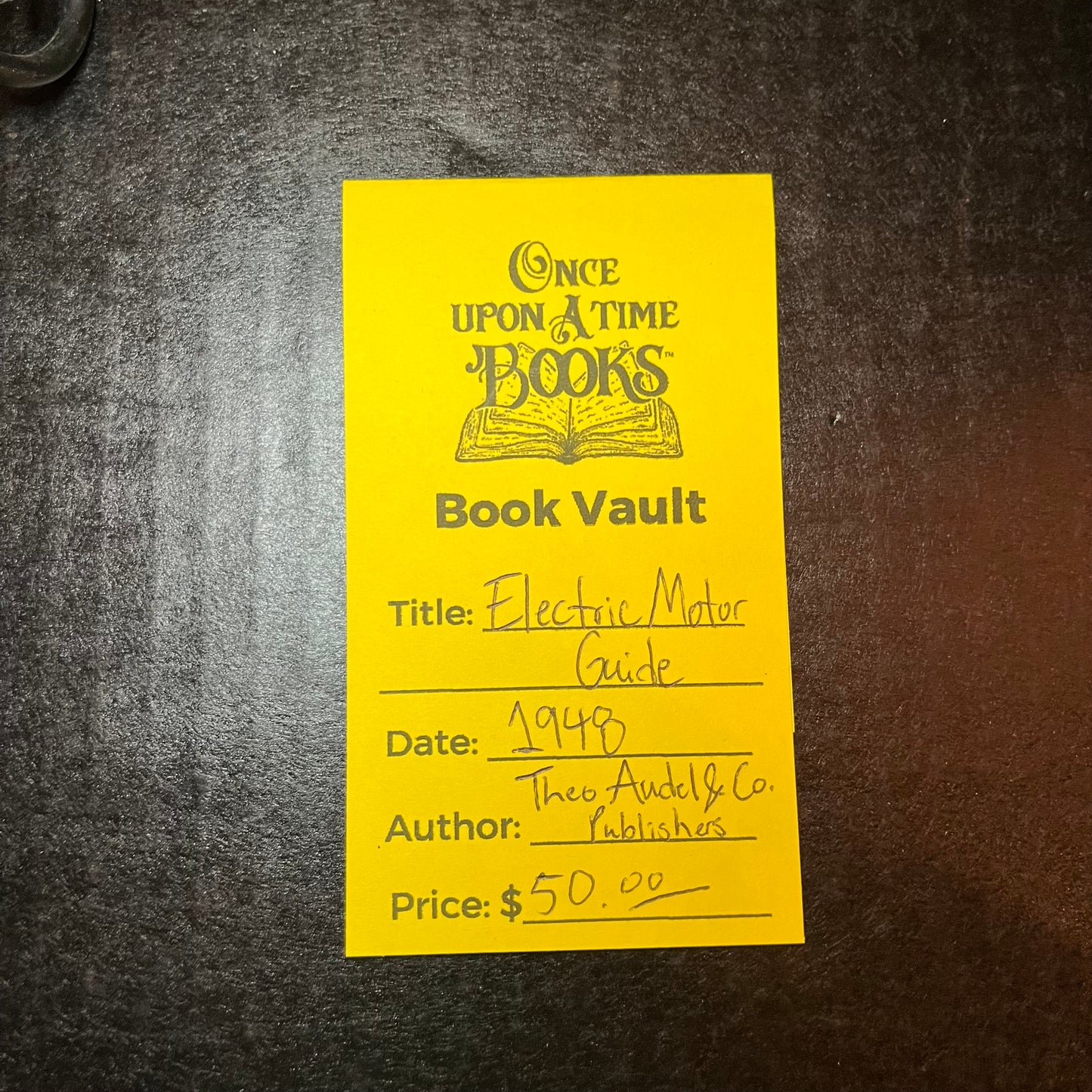 Audels Electric Motor Guide - Theo Audel & Co. Publishers - 1948