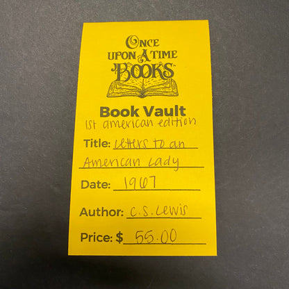 Letters to An American Lady - C. S. Lewis - 1st American Edition - 1967