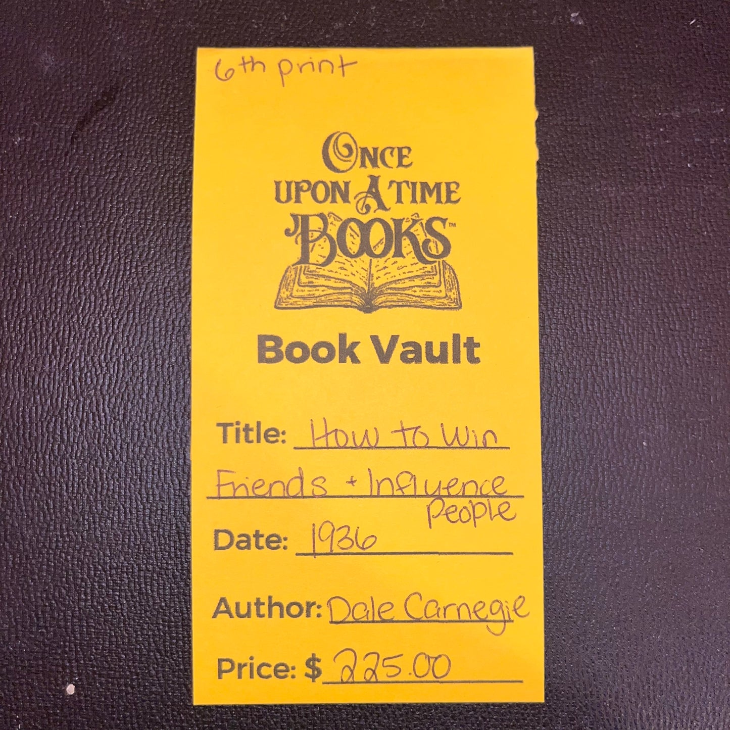 How to Win Friends and Influence People - Dale Carnegie - 6th Print - 1936