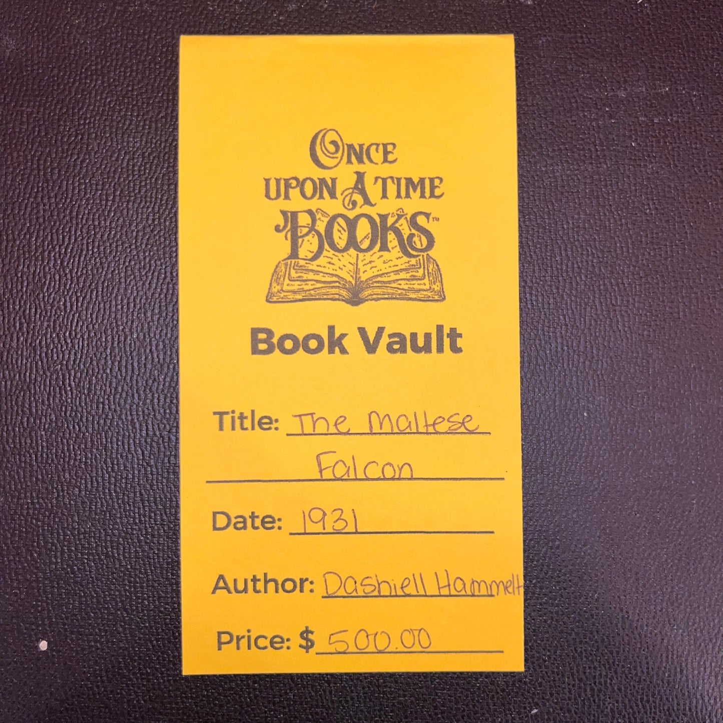 The Maltese Falcon - Dashiell Hammett - 1st Edition 7th Printing - 1931