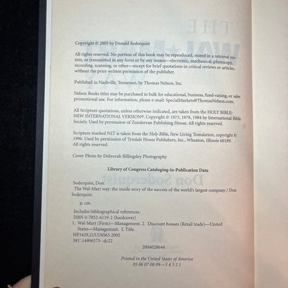 The Walmart Way - Don Soderquist - Signed - 2005