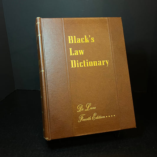 Black's Law Dictionary - Henry Campbell Black -De Luxe 4th Edition - Black's Law Dictionary -