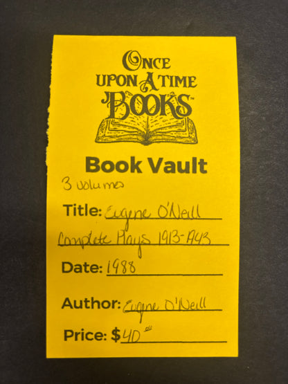 Eugene O'Neill Complete Plays - Eugene O'Neill - 3 Volumes - 1988