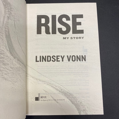 Rise - Lindsey Vonn - Signed - 1st Edition - 2022