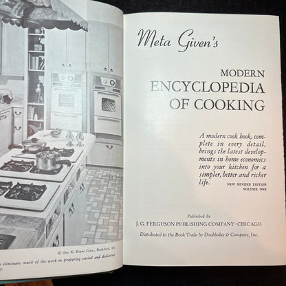 Modern Encyclopedia of Cooking - Meta Given - 2 Volumes - 1969