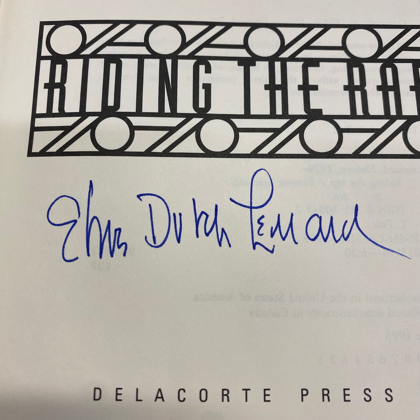 Riding the Rap - Elmore Leonard - First Edition - Signed - 1995