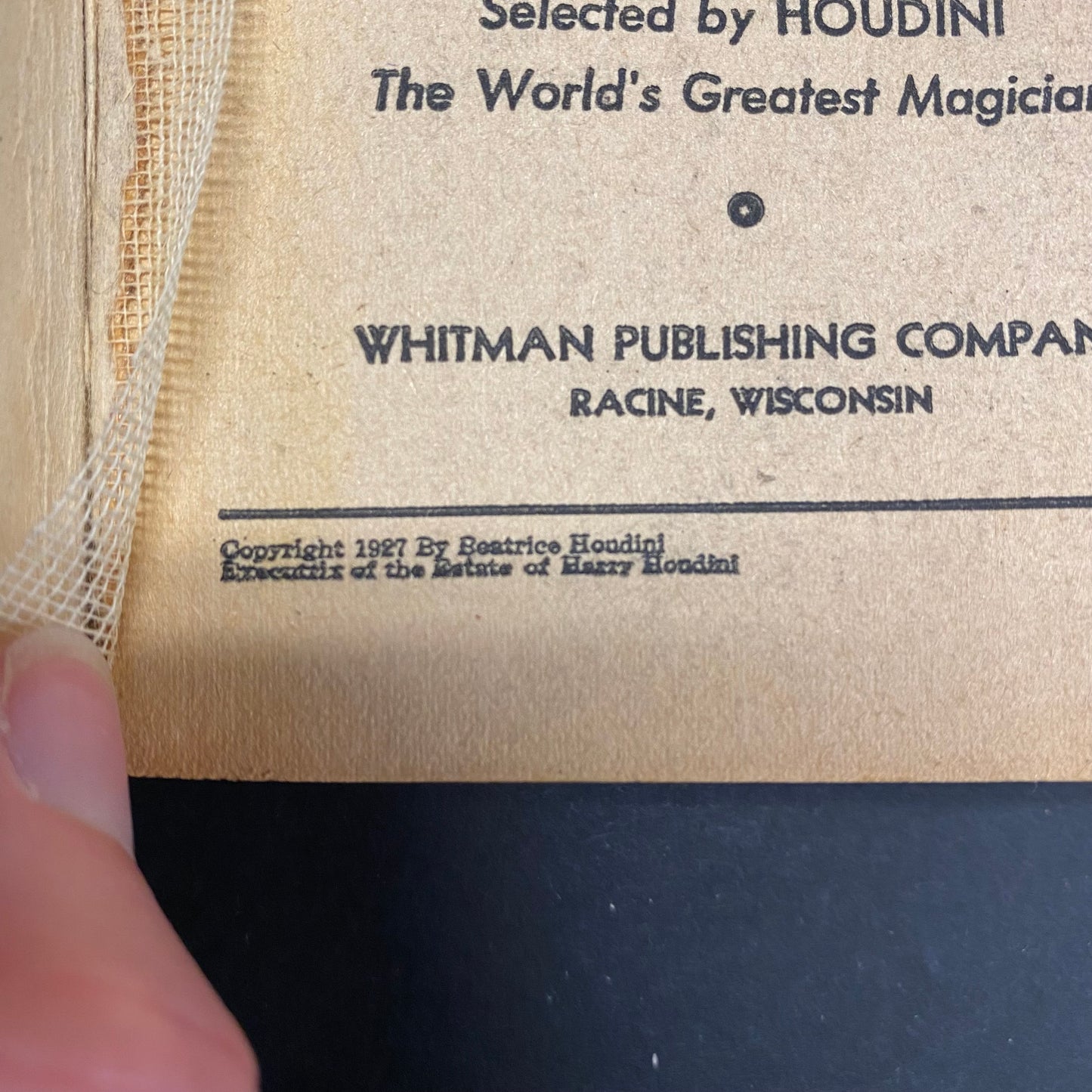 Houdini's Big Little Book of Magic - Houdini - 1927