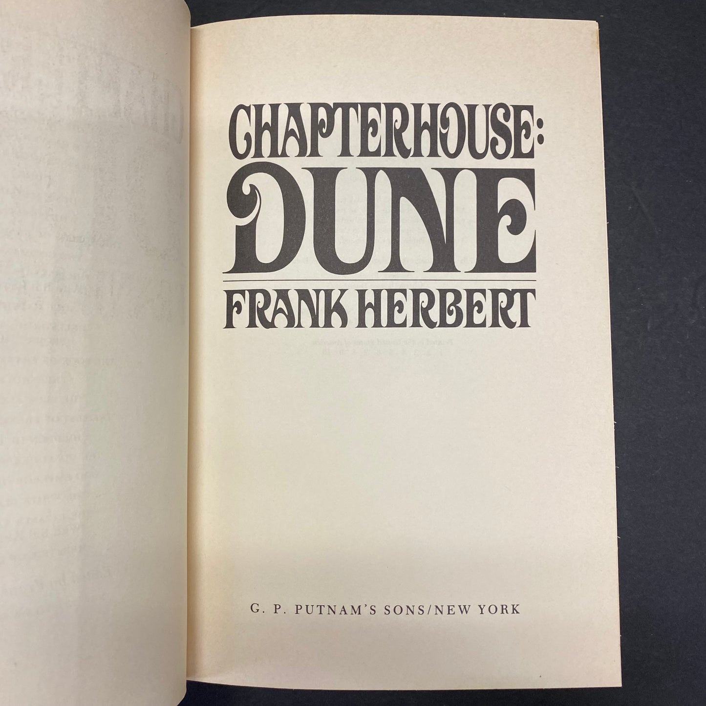 Chapterhouse: Dune - Frank Herbert - 1st Edition - 1985