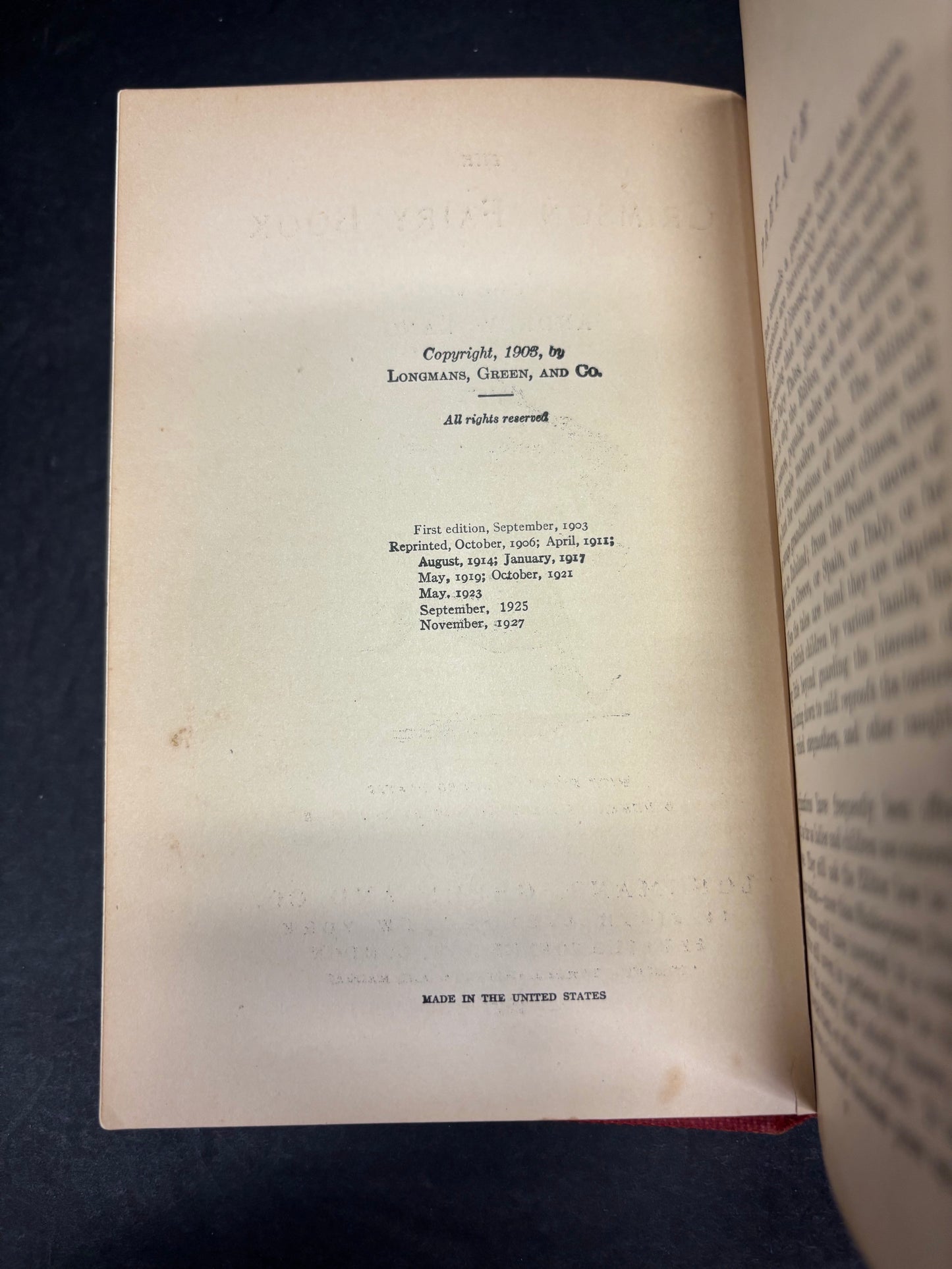 The Crimson Fairy Book - Andrew Lang - 10th Edition - 1927