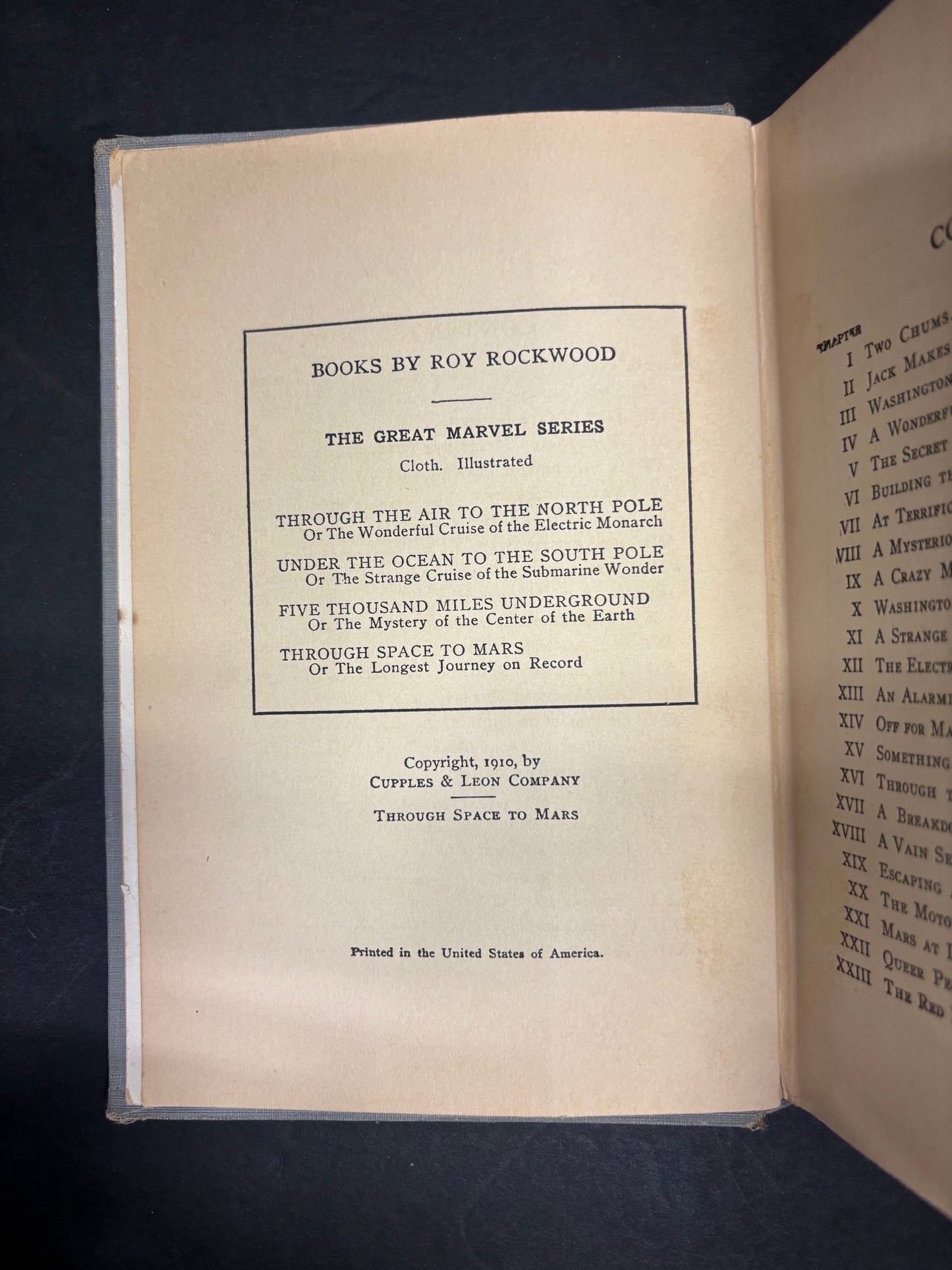 Through Space to Mars - Roy Rockwood - 1st Edition - 1910