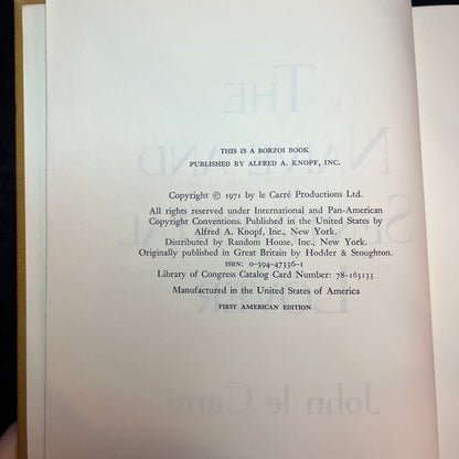 The Naive and Sentimental Lover - John Le Carre - First American - 1971