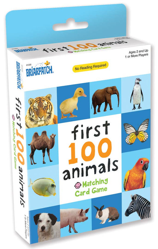 First 100 Animals Matching Card Game